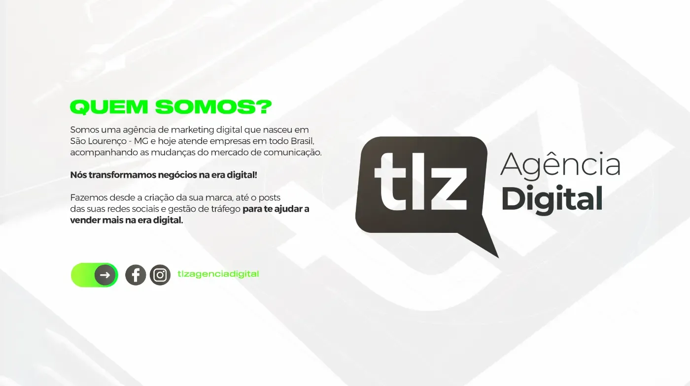 Slide 2 da apresentação da TLZ Agência Digital